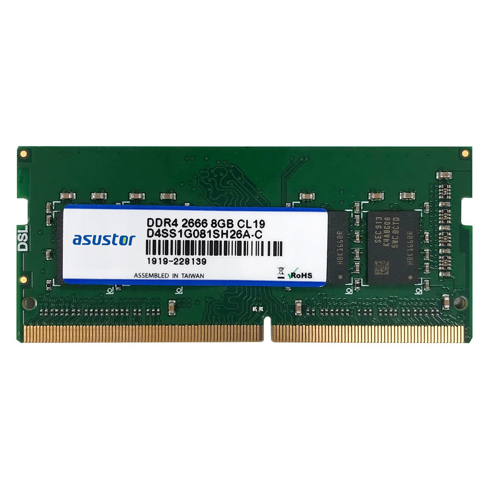 Consommable Asustor Ram 8 Go pour NAS