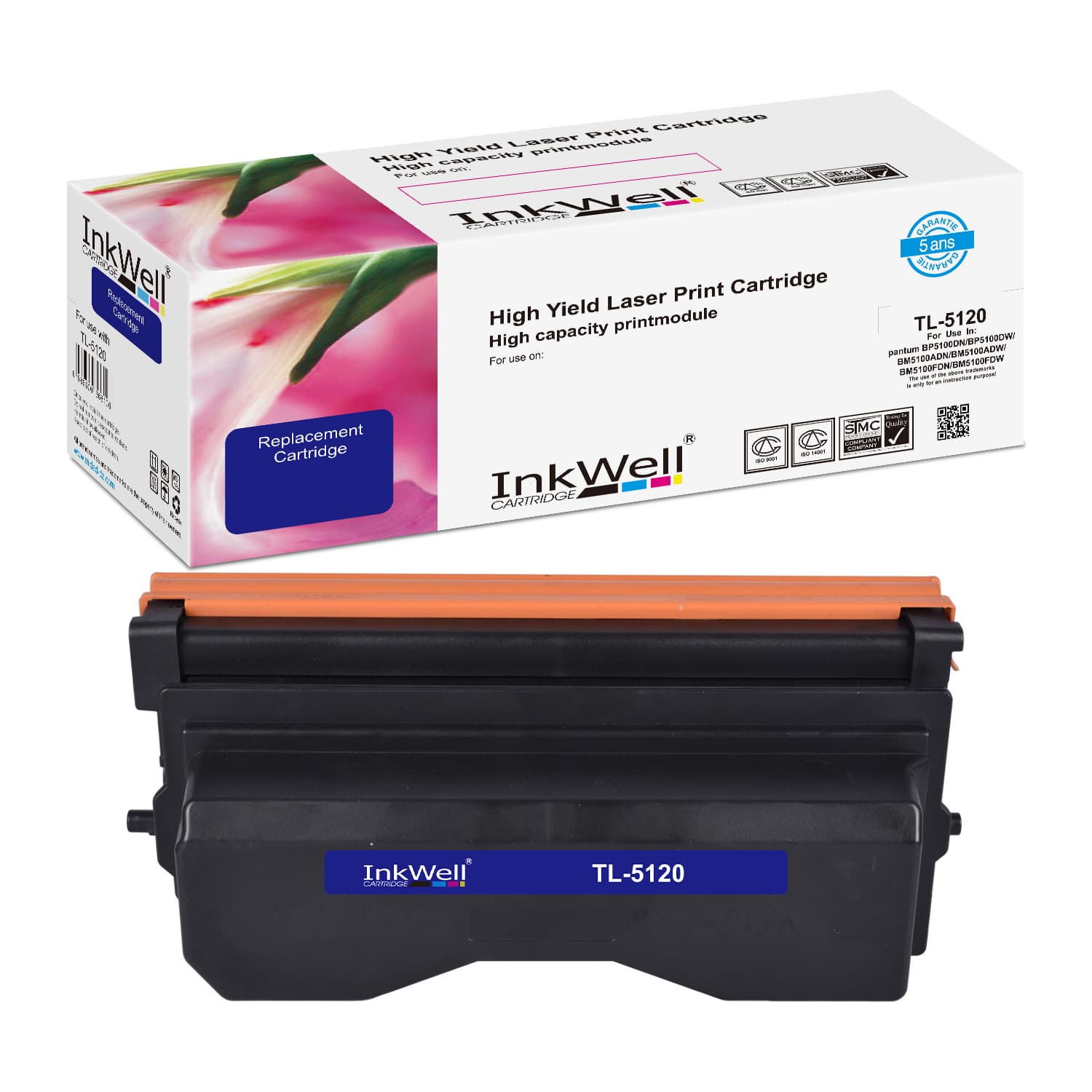 Toner Compatible Pantum TL-5120X (TL5120X) Noir de 15000 pages